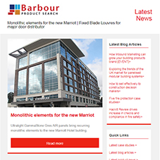 Monolithic elements for the new Marriot | Fixed Blade Louvres for major door distributor